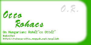 otto rohacs business card